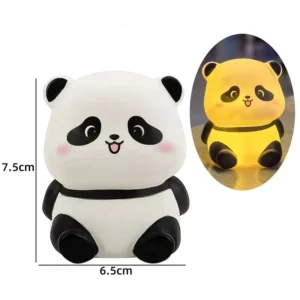 panda led night light living room cute panda plastic lamp bedside decor creative kids night light birthday gift cake decor