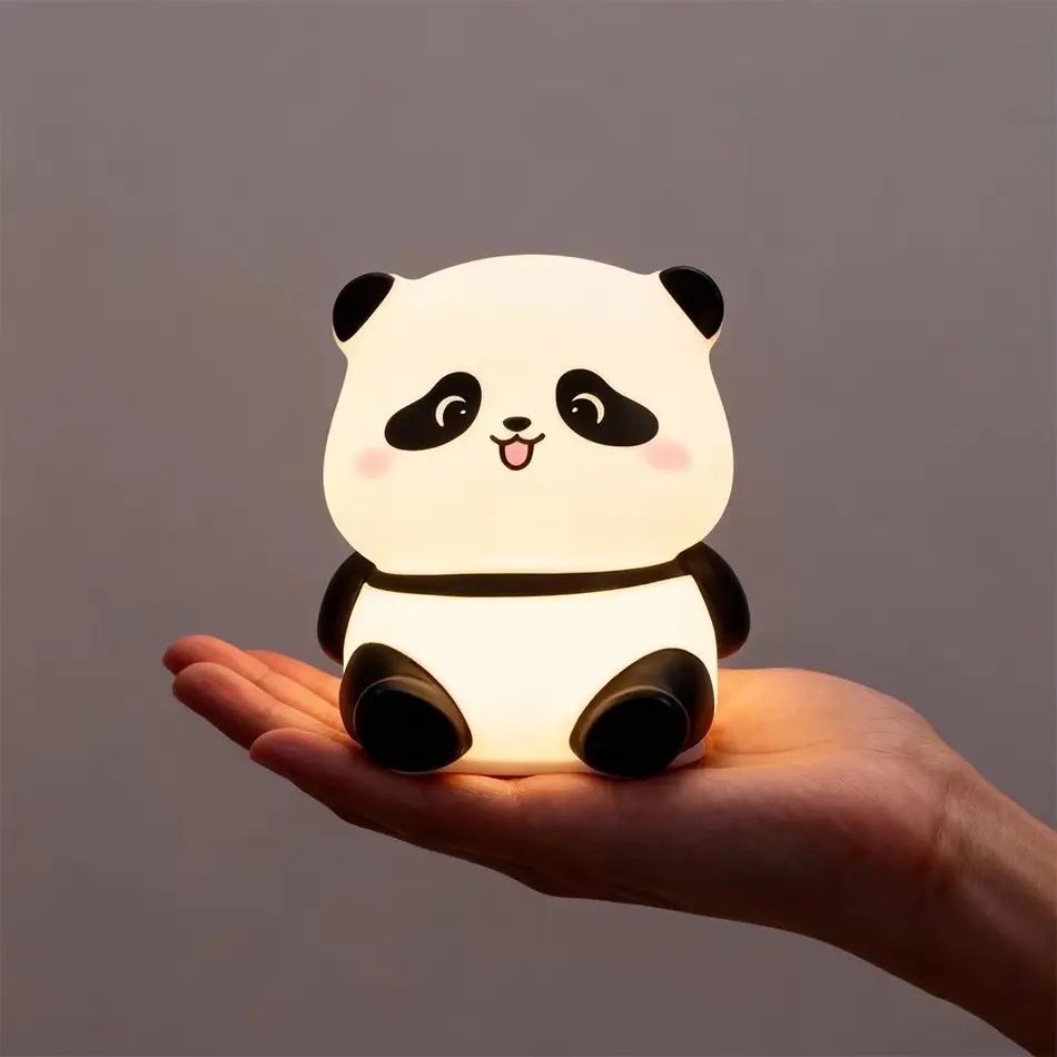 Panda LED Night Light Living Room Cute Panda Plastic Lamp Bedside Decor Creative Kids Night Light Birthday Gift Cake Decor panda led night light living room cute panda plastic lamp bedside decor creative kids night light birthday gift cake decor
