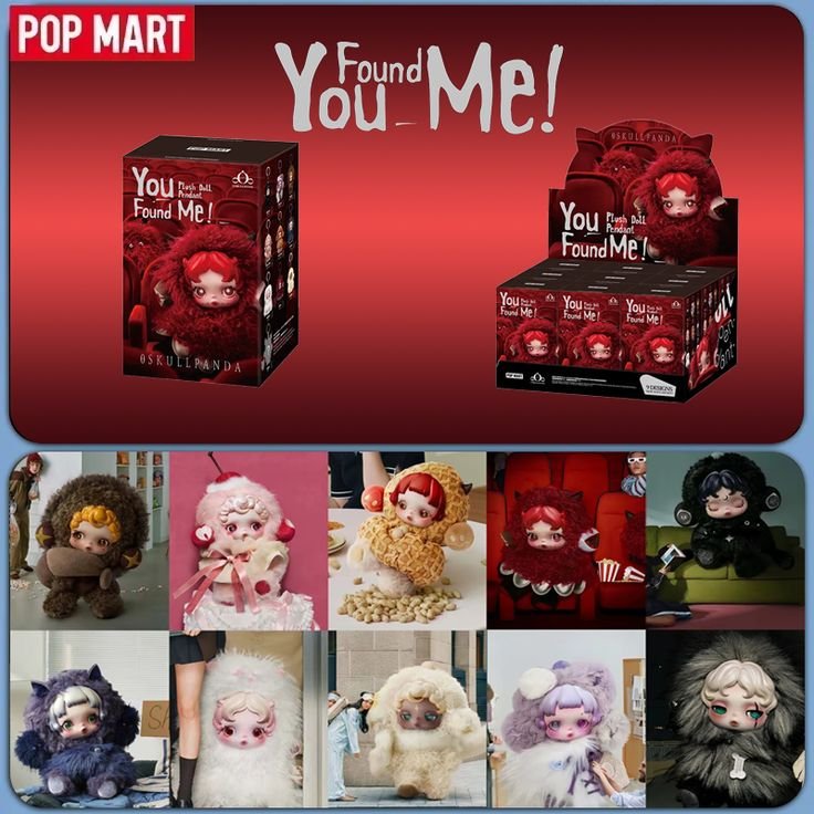 figurine officielle 100% originale you found me , série théâtre popmart skullpanda, cadeau,