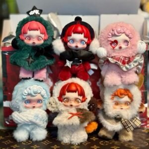 popmart skullpanda winter symphony v1 blindbox check card cotton keychain (genuine available in hanoi)